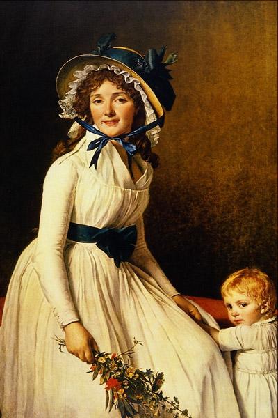 Jacques-Louis David Portrait of Madame Seriziat and her son oil painting image